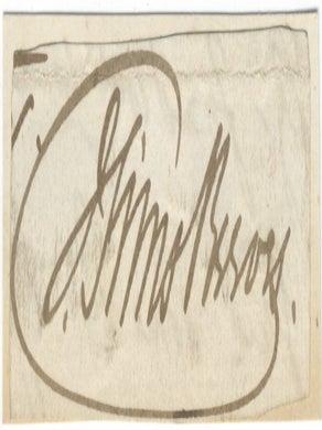 Item #27034 Autograph signature ("J. Sims Reeves") of the noted English tenor. Sims ? REEVES, John