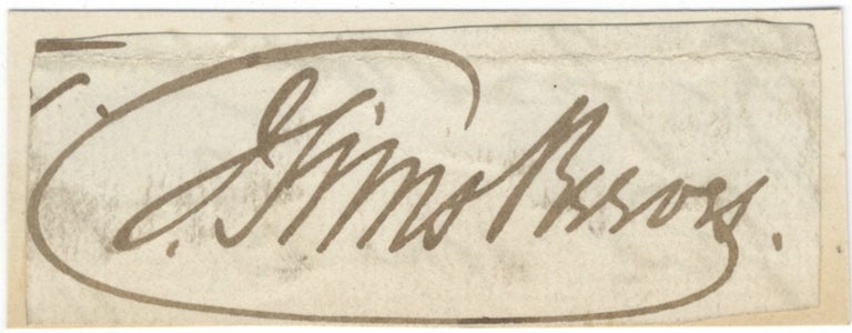 Item #27034 Autograph signature ("J. Sims Reeves") of the noted English tenor. Sims ? REEVES, John.
