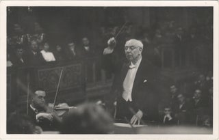 Item #27057 Postcard photograph of the distinguished German conductor and composer, signed,...