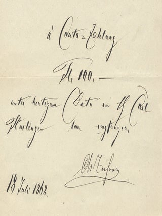 Two manuscript receipts for royalties from the publisher Carl Haslinger, each signed "CM Ziehrer"