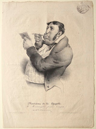 Item #27414 Musiciens de la Chapelle. M. l'Abbé Loup. M. Montaugibet, premier Trompette. aiv:...