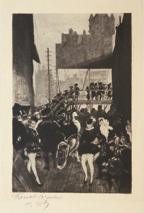 Item #27462 Faust Act III. Etching by Paul Renouard from the series entitled Le Nouvel Opéra....