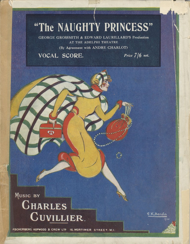 Item #27958 The Naughty Princess Opera Bouffe in Two Acts. Adapted from "La Reine Joyeuse" by André Barde. By J. Hastings Turner. Lyrics by Adrian Ross. [Piano-vocal score]. Charles CUVILLIER.
