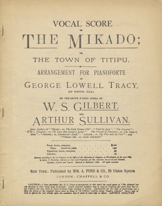 Item #28032 The Mikado; or, The Town of Titipu. Arrangement for Pianoforte by George Lowell...
