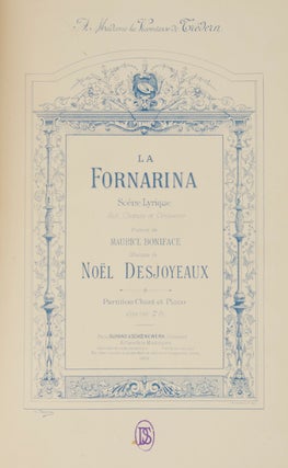 Item #28272 La Fornarina Scène Lyrique Soli, Chœurs et Orchestre Poésie de Maurice Boniface....