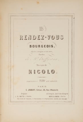 Item #28328 Les Rendez-Vous Bourgeois, Opéra comique en un acte, Paroles de Mr. Hoffmann....