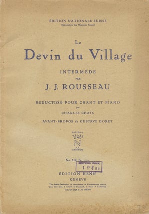 Item #28550 Le Devin du Village ... Réduction pour Chant et Piano par Charles Chaix....