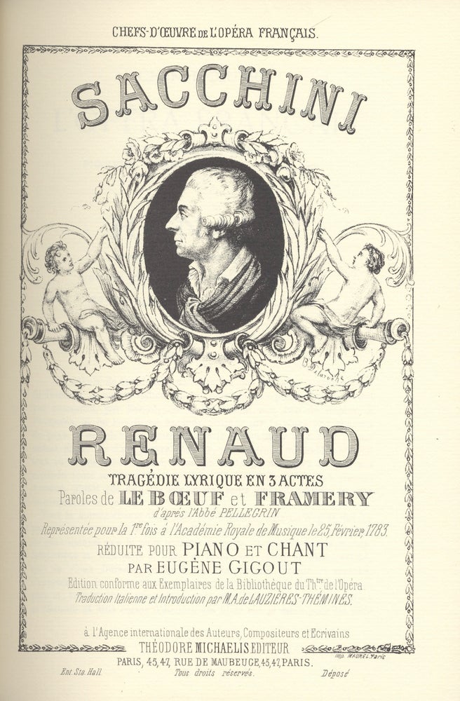 Item #28747 Renaud. [Piano-vocal score]. Antonio SACCHINI.