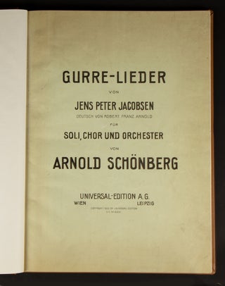 Gurre-Lieder von Jens Peter Jacobsen Deutsch von Robert Franz Arnold für Soli, Chor und Orchester. [Full score]