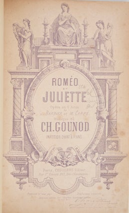 Item #28878 Roméo et Juliette Opéra en 5 Actes. de J. Barbier et M. Carré... Partition Chant &...