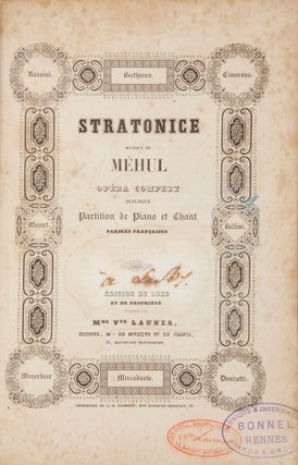 Item #29329 Stratonice ... Opéra Complet Dialogué Partition de Piano et Chant Paroles...