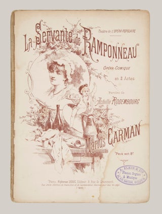 Item #29336 La Servante de Ramponneau Opéra-Comique en 2 Actes Paroles de Achille Rodembourg....