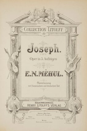 Item #29389 Joseph Oper in 3 Aufzügen ... Clavierauszug mit französischem und deutschem Text....