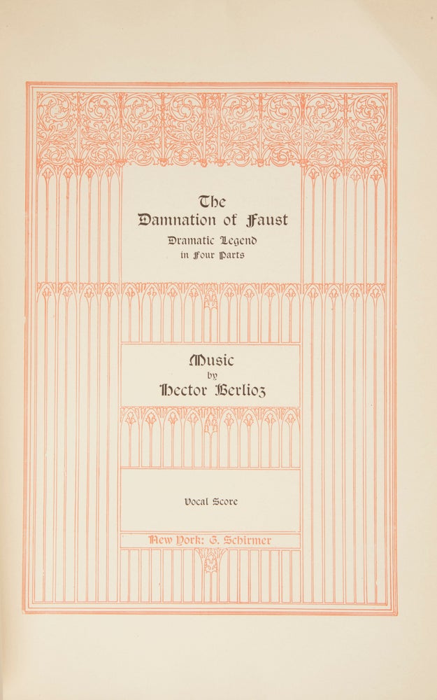 Item #29519 [Op. 24, BWV III]. The Damnation of Faust Dramatic Legend in Four Parts ... Vocal Score. [Piano-vocal score]. Hector BERLIOZ.