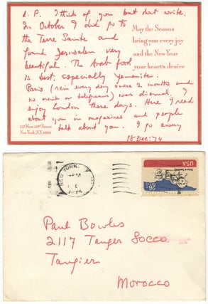 Item #29569 Autograph letter to the noted American composer and writer Paul Bowles. Signed...