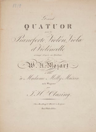 Item #29620 [K. 593]. Grand Quatuor pour le Pianoforte, Violon, Viola et Violoncelle arrangé...