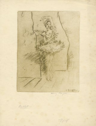 Item #29684 Drypoint etching of a ballet dancer. BALLET - 20th Century, Henry RAYNER