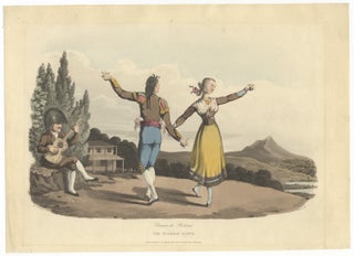 Item #29755 Danse de Boleras The Boleras Dance. Handcoloured aquatint by I. Clark after William....