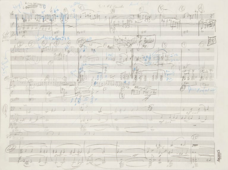 Item #30647 Through the Ancient Valley [Concerto No. 2 for Violoncello Soloist and Orchestra]. 2001. Autograph working manuscript of the complete work in score. Richard b. 1956 DANIELPOUR.