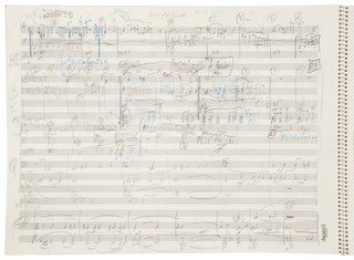 Through the Ancient Valley [Concerto No. 2 for Violoncello Soloist and Orchestra]. 2001. Autograph working manuscript of the complete work in score.
