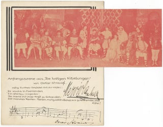 Item #30816 Autograph musical quotation signed. Oscar STRAUS