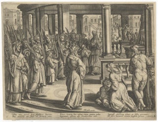 Engraving by Adriaen Collaert (ca. 1560-1618) after Jan van der Straet [Stradenus] (1523-1605) from the Encomium Musices