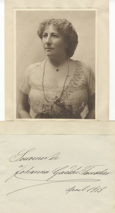 Item #31172 Fine bust-length Mishkin photograph of the noted German soprano. Together with...