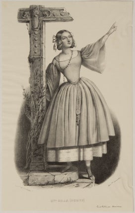 Item #31390 Role portrait as Isabella in Meyerbeer's Robert le Diable. Lithograph by Alexandre...