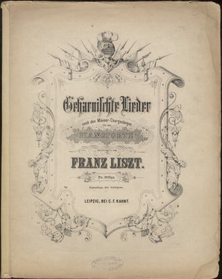 Item #31545 [LW A207]. Geharnischte Lieder. Franz LISZT