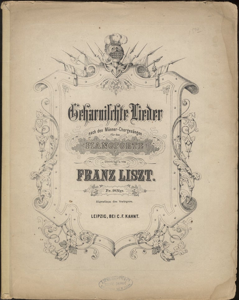Item #31545 [LW A207]. Geharnischte Lieder. Franz LISZT.