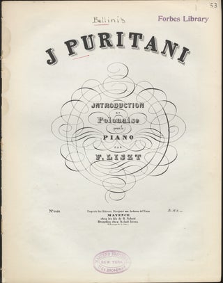 Item #31557 [LW A74]. I Puritani, Introduction et Polonaise pour le Piano ... Pr. M2. Franz LISZT