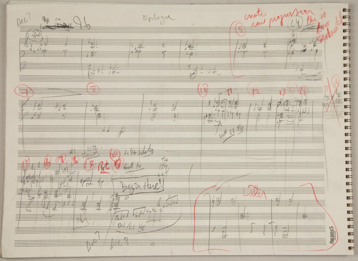 Pastime. A Song Cycle For Baritone And Orchestra. Autograph Working ...