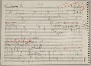 Pastime. A song cycle for baritone and orchestra. Autograph working manuscript. 2006.