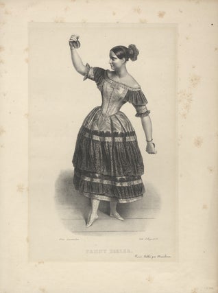 Full-length lithograph of Elssler by Alexandre Lacauchie in the role of Florinda in the ballet Le Diable Boiteux.