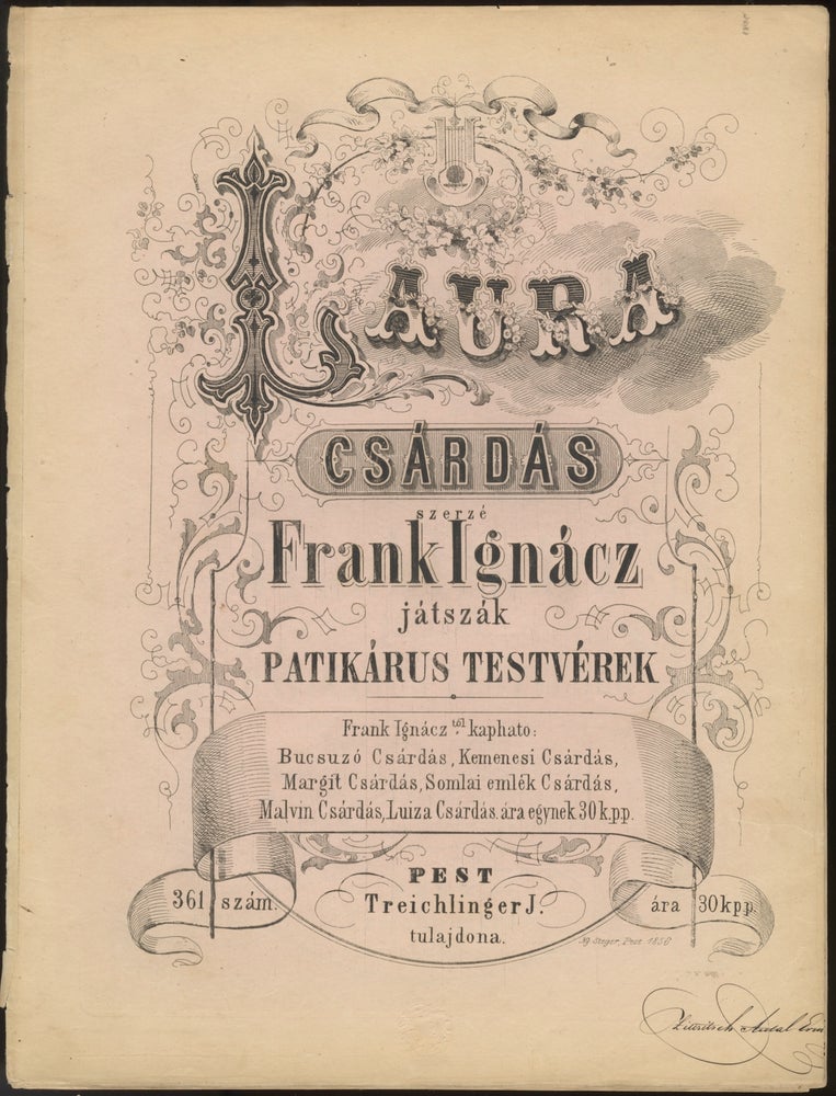 Item #32234 Collection of 4 csárdás for piano. Ignác FRANK.