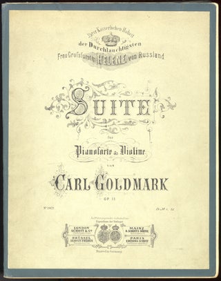 Item #32260 Suite für Pianoforte & Violine ... Op. 11. Karl GOLDMARK