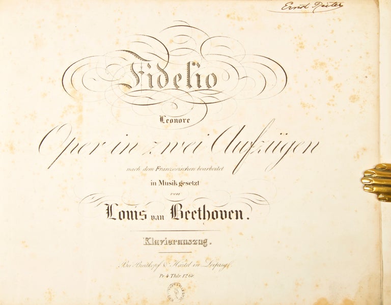 Item #33061 [Op. 72]. Fidelio [Piano-vocal score]. Ludwig van BEETHOVEN.