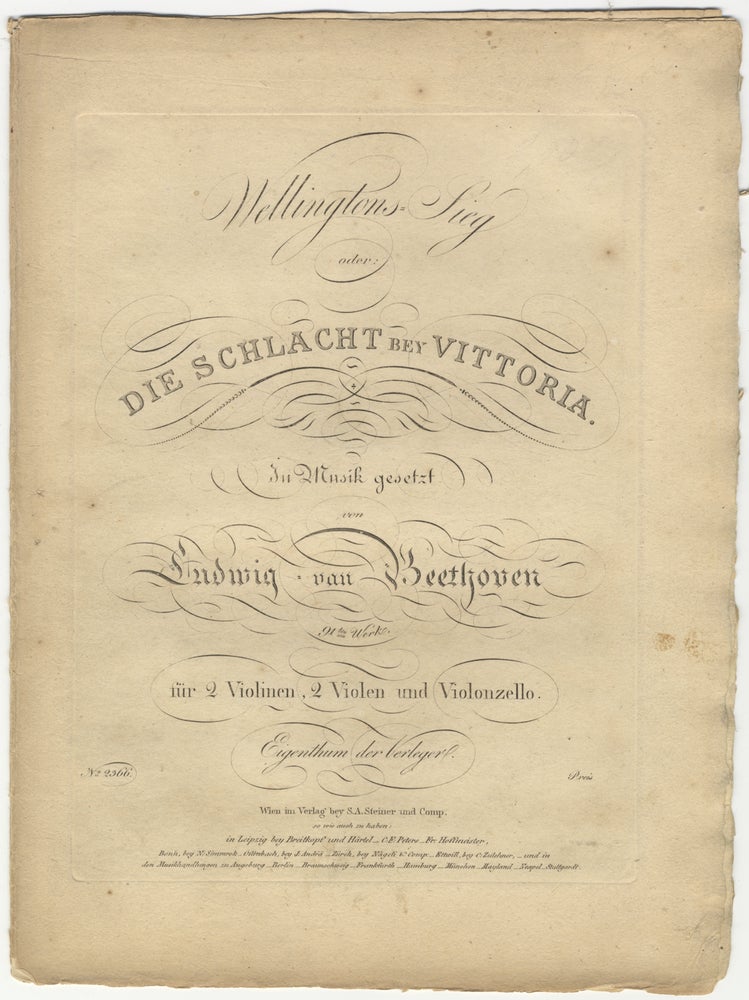 Item #33095 [Op. 91]. Wellingtons-Sieg [Parts]. Ludwig van BEETHOVEN.