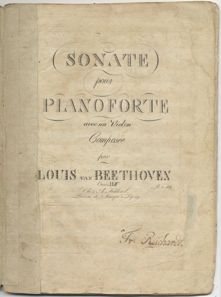 Item #33103 [Op. 24]. Sonate pour Pianoforte avec un Violon [Parts]. Ludwig van BEETHOVEN.
