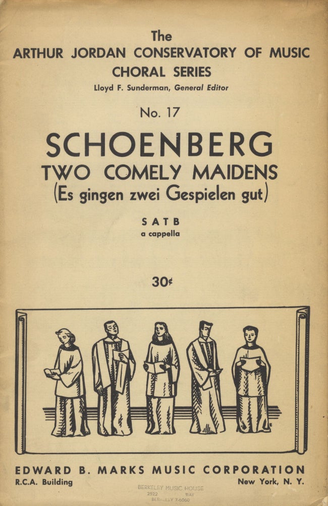 Item #33234 [Op. 49, no. 1]. Two Comely Maidens. Arnold SCHOENBERG.