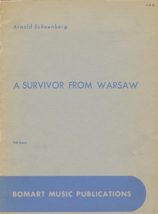 Item #33260 [Op. 46]. A Survivor from Warsaw [Full score]. Arnold SCHOENBERG
