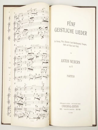 Item #33362 Bound collection of works for voice. Anton WEBERN
