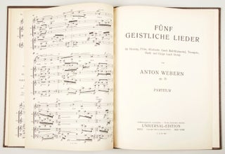 Item #33362 Bound collection of works for voice. Anton WEBERN