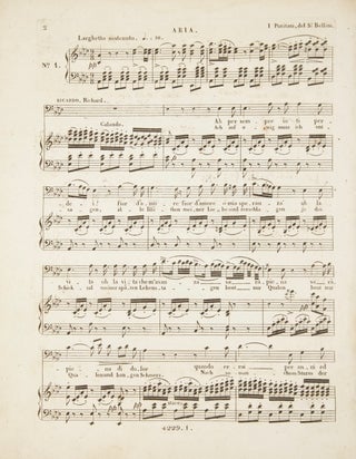 Item #33403 I Puritani [Excerpts in piano-vocal score]. Vincenzo BELLINI