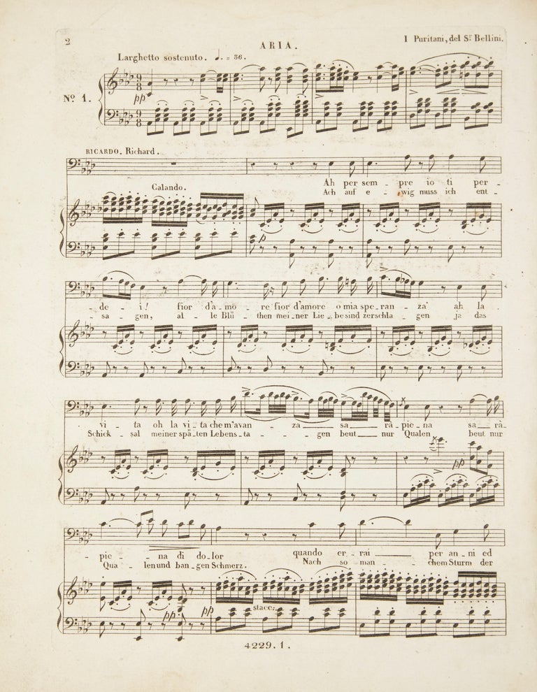 Item #33403 I Puritani [Excerpts in piano-vocal score]. Vincenzo BELLINI.