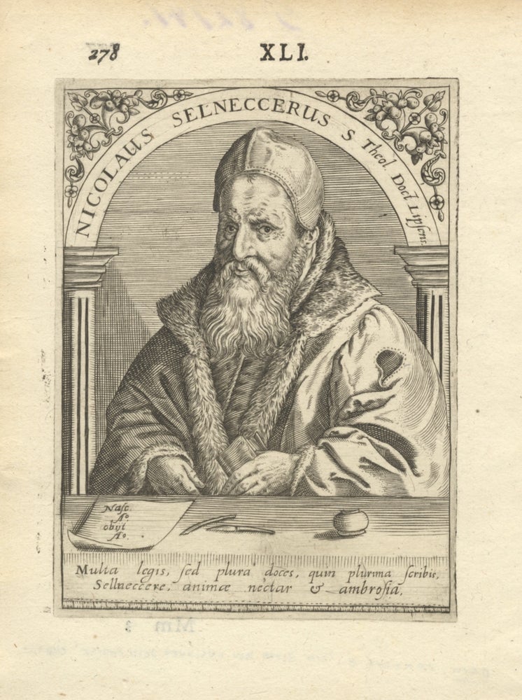 Item #33464 Portrait engraving. Ca. 1625. Nikolaus SELNECKER.