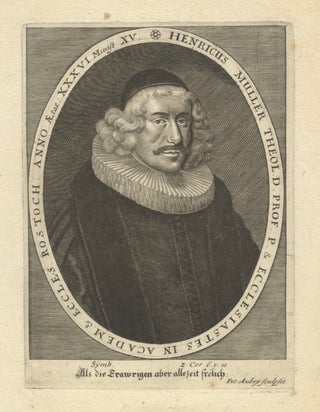Item #33481 Fine portrait engraving by Aubry. Ca. 1670. Heinrich MÜLLER