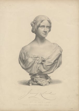 Item #33494 Engraving by W. Roffe after F. Roffe of the bust by J. Durham. Jenny LIND