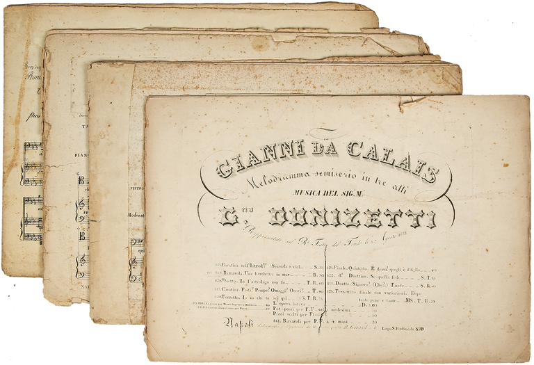 Item #33577 Collection of 4 opera excerpts in piano-vocal score. Gaetano DONIZETTI.