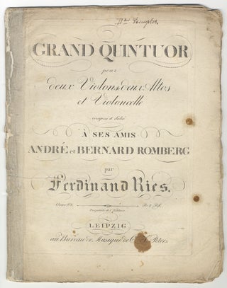 Item #33584 [Op. 68]. Grand Quintuor pour deux Violons, deux Altos et Violoncelle composé et...